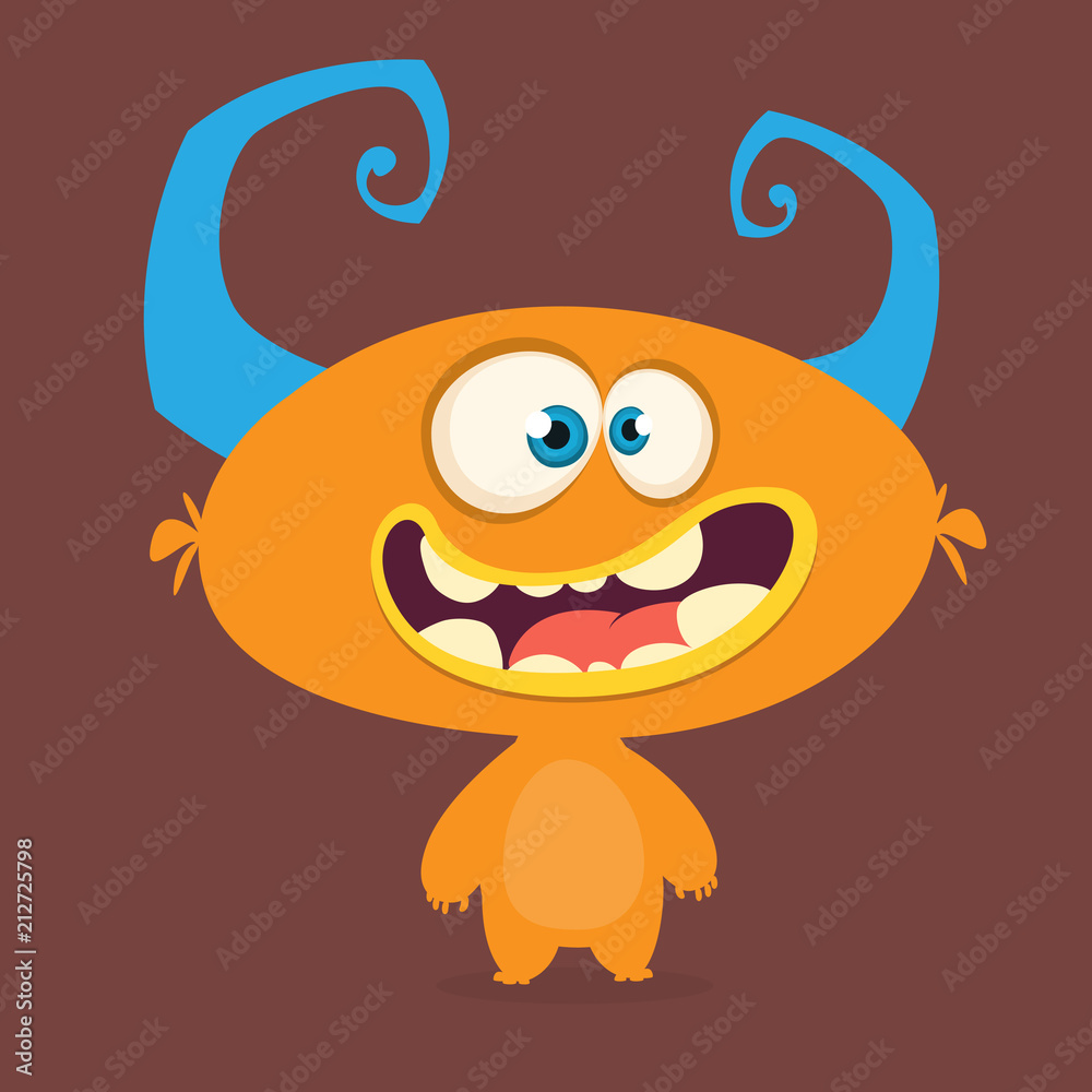 Funny cartoon alien. Vector illustration Funny cartoon alien. Vector illustration