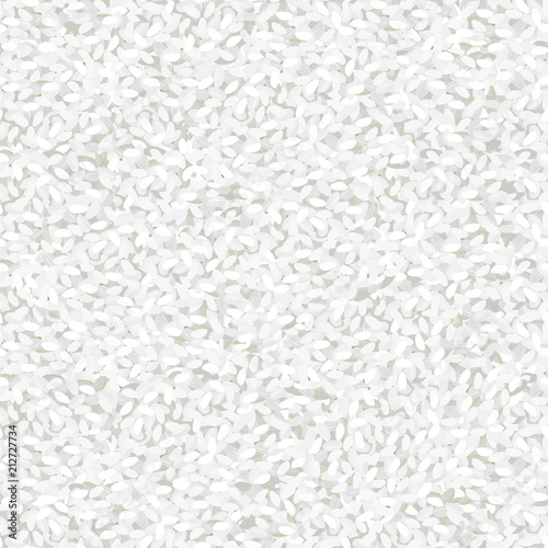 Seamless vector texture with scattered short-grained rice.