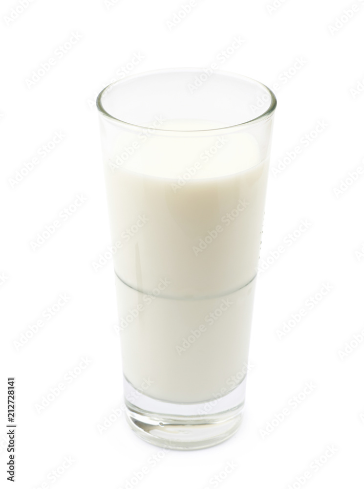 Tall glass of milk isolated Tall glass of milk isolated