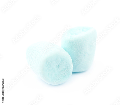 Pile of mini marshmallows isolated