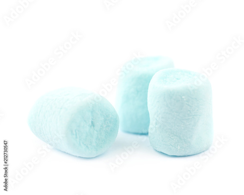 Pile of mini marshmallows isolated