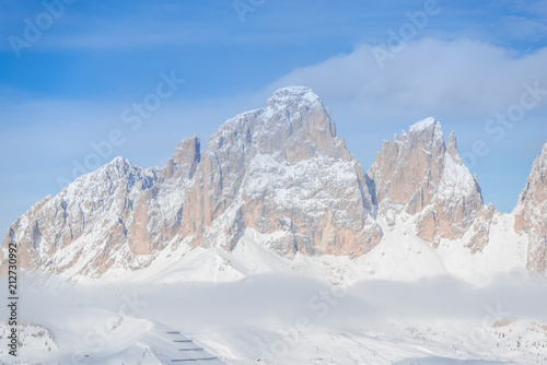 mountains in winter