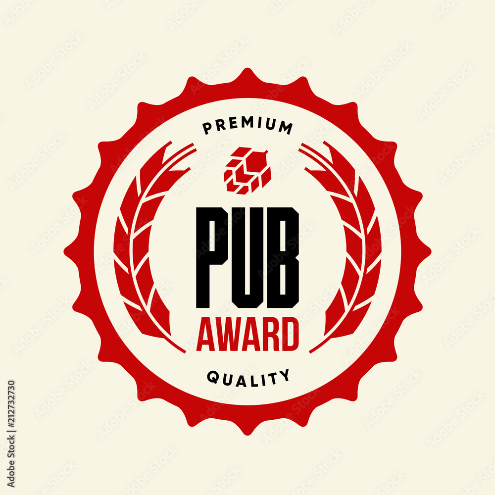 Modern craft beer drink vector logo sign for bar, pub, brewhouse or brewery isolated on light. Modern craft beer drink vector logo sign for bar, pub, brewhouse or brewery isolated on light.