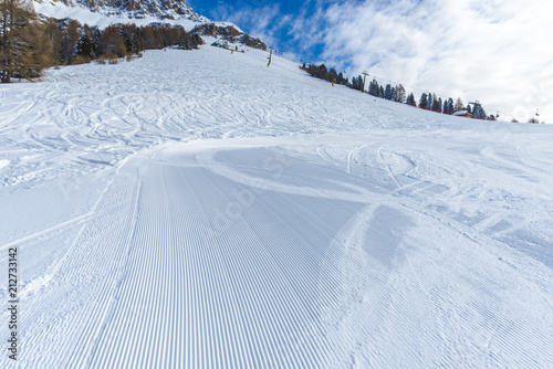 Ski resort in Dolomites, Carezza ski ,Italy