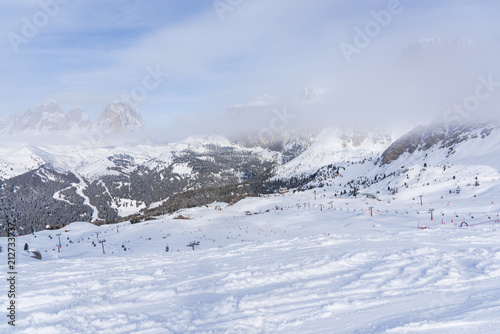 Ski resort in Dolomites Mountains, Italy © somra