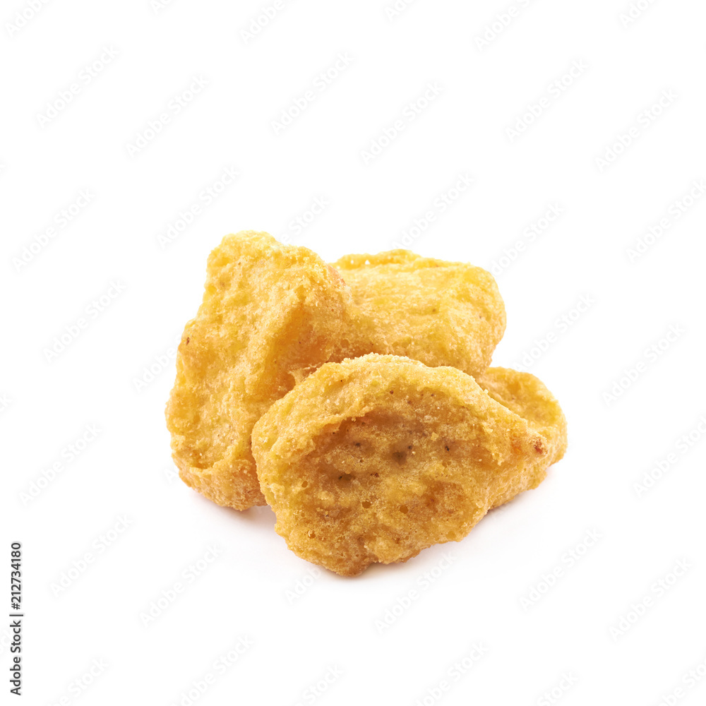 Chicken nugget composition isolated Chicken nugget composition isolated