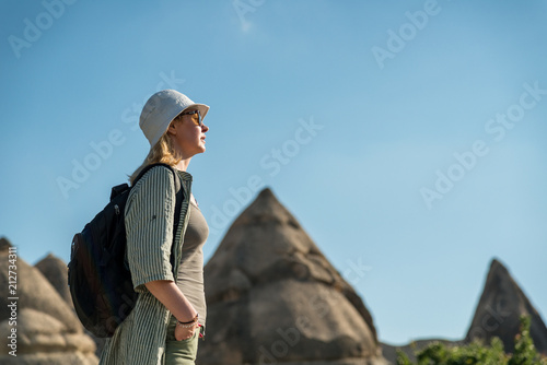 Woman traveling in Cappadocia © Antonio