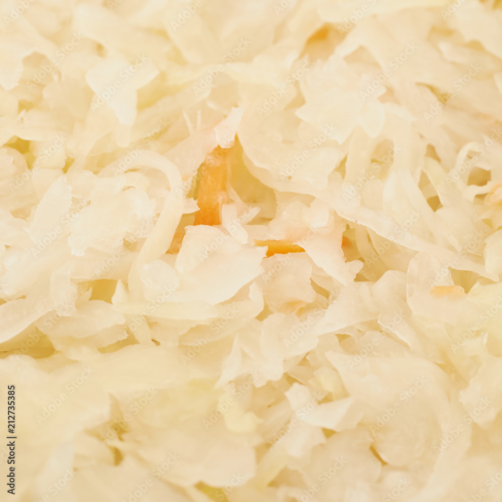 Surface coated with sauerkraut Surface coated with sauerkraut