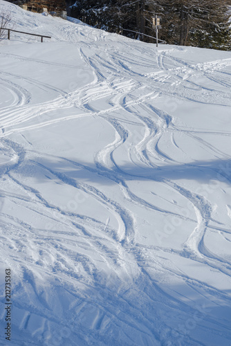 Snow traces at ski resort © somra