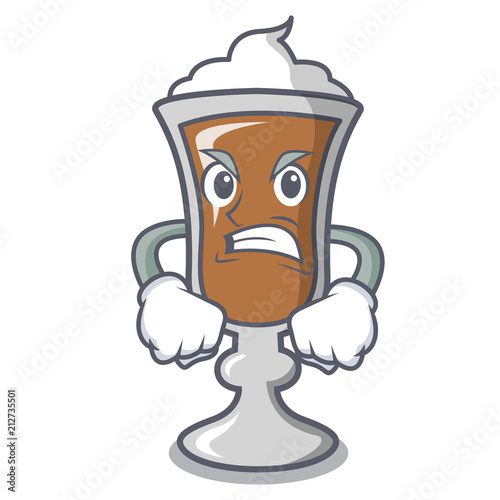 Angry irish coffee mascot cartoon photo