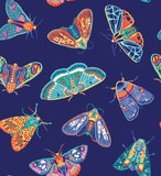 Cute butterflies seamless pattern. Creative modern childrens background.
