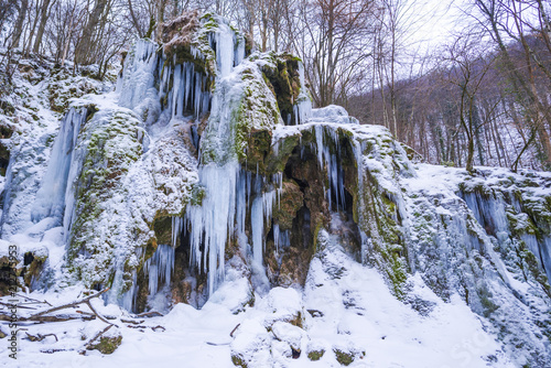 Beusnita waterfall in the winter