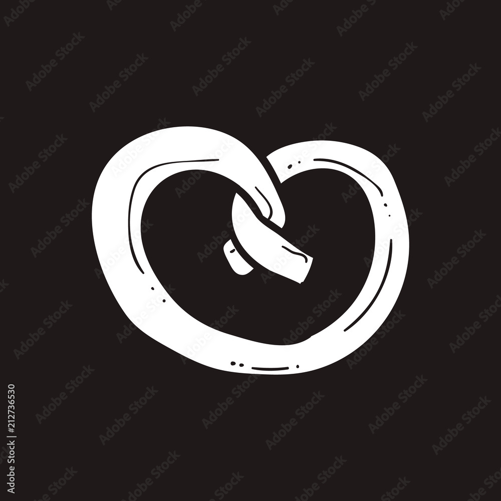 hand drawn pretzel vector illustration hand drawn pretzel vector illustration