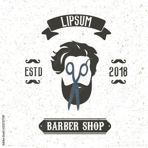 LOGO AND EMBLEM HAIRDRESS. BARBER SHOP ELEMENTS DESIGN