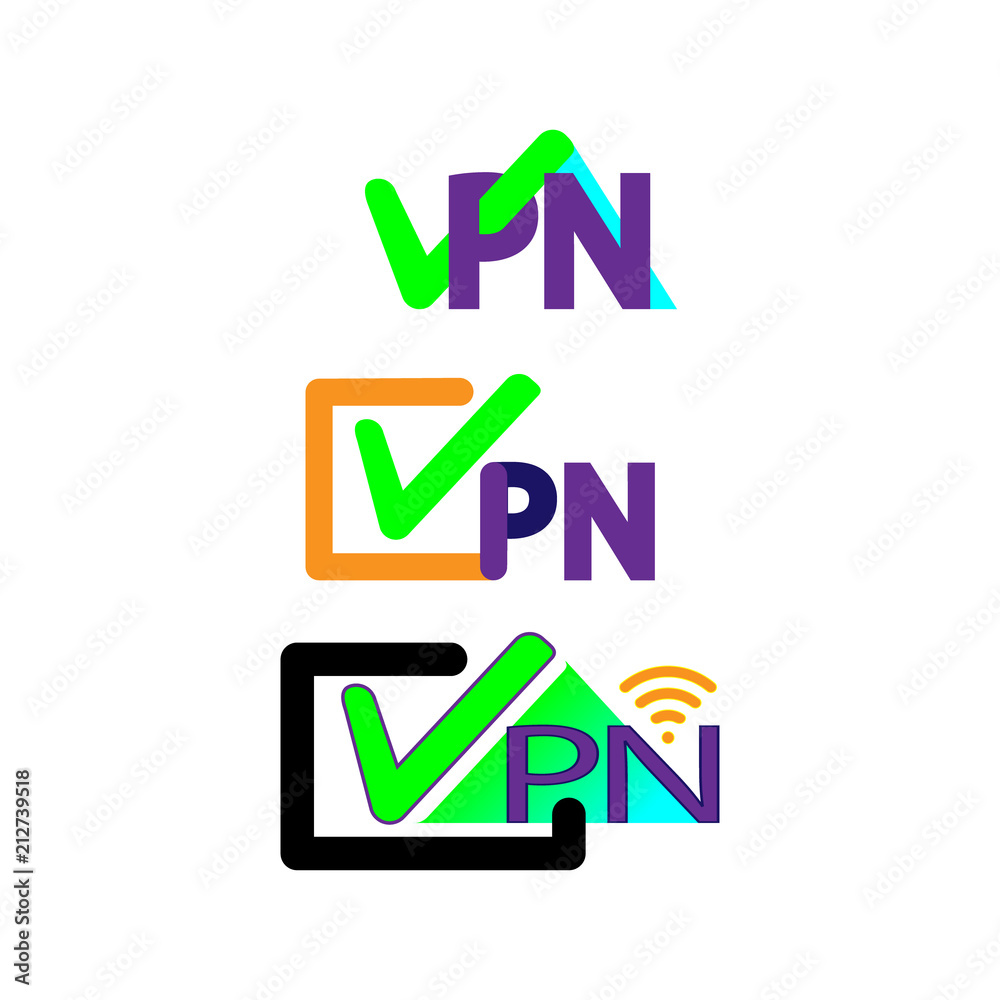 VPN icon set. Protect, safety concept. Save internet security wifi sign emblem. Vector flat modern style illustration icon design. Isolated VPN icon set. Protect, safety concept. Save internet security wifi sign emblem. Vector flat modern style illustration icon design. Isolated