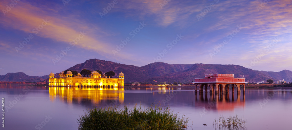 Water Palace Jal Mahal, Man Sager Lake, Jaipur, Rajasthan, India, Asia