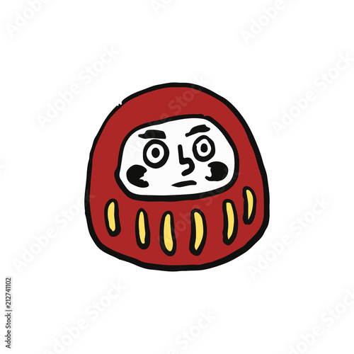 The famous red daruma illustration
