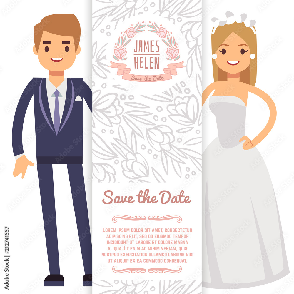 Vector wedding banner template. Decorative flyer with bride With Regard To Bride To Be Banner Template