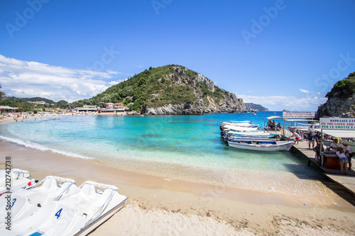 Beach in Paleokastritsa in Corfu island, Greece © robertdering