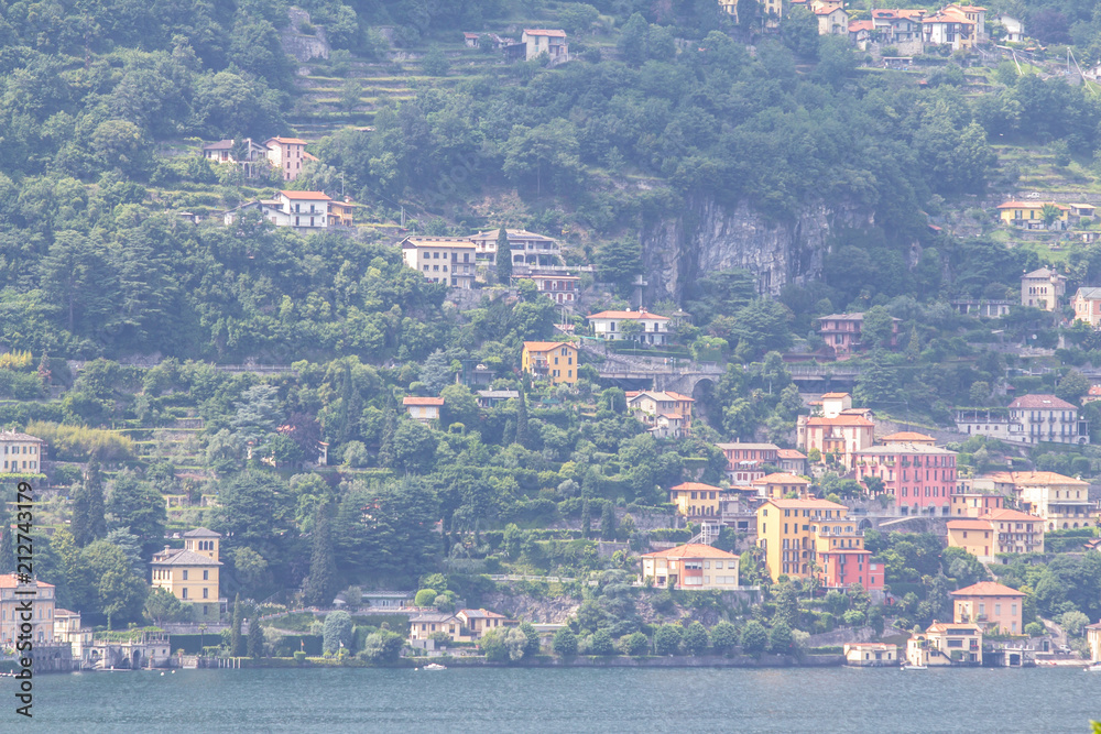 Como Lake district landscape. Italy