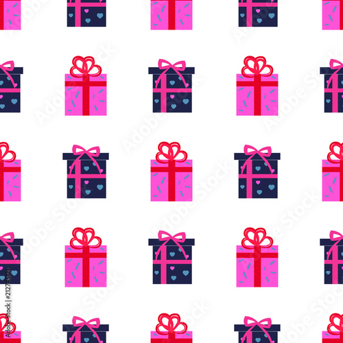 Presen Gift Boxes Seamless Pattern Vector