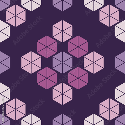 Seamless abstract geometric pattern. Hexagons texture. Textile rapport.
