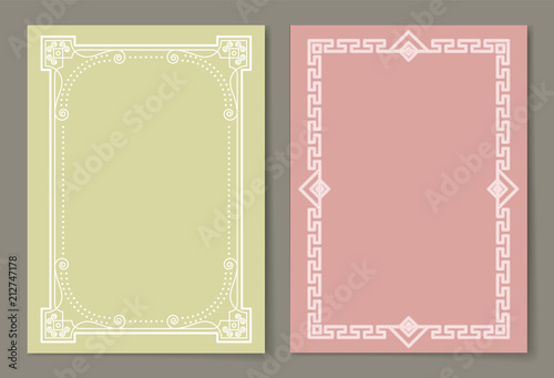 Vignettes Set of Vintage Photo Frames Vector Icons