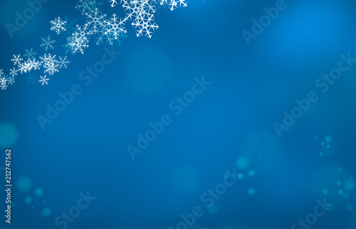 Obraz na płótnie Illustration of a blue and white Christmas snowflake pattern, textured abstract background. w salonie