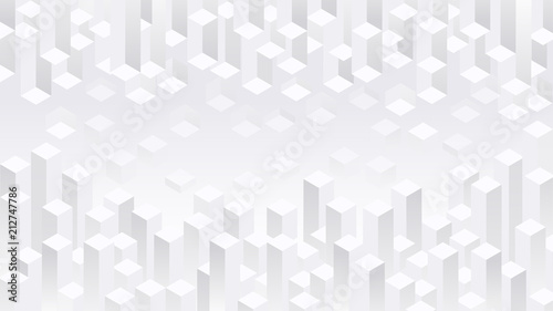 white geometric blocks background
