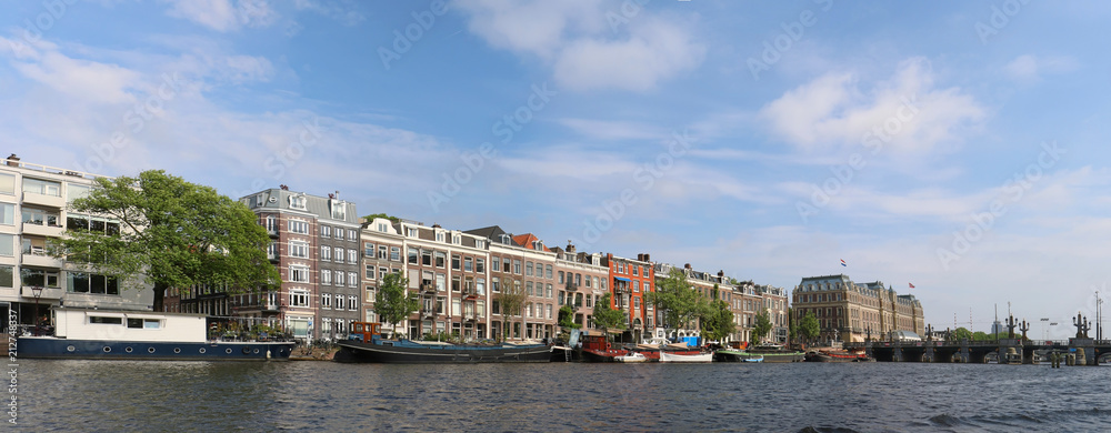 Amsterdam Amstel river cityscape