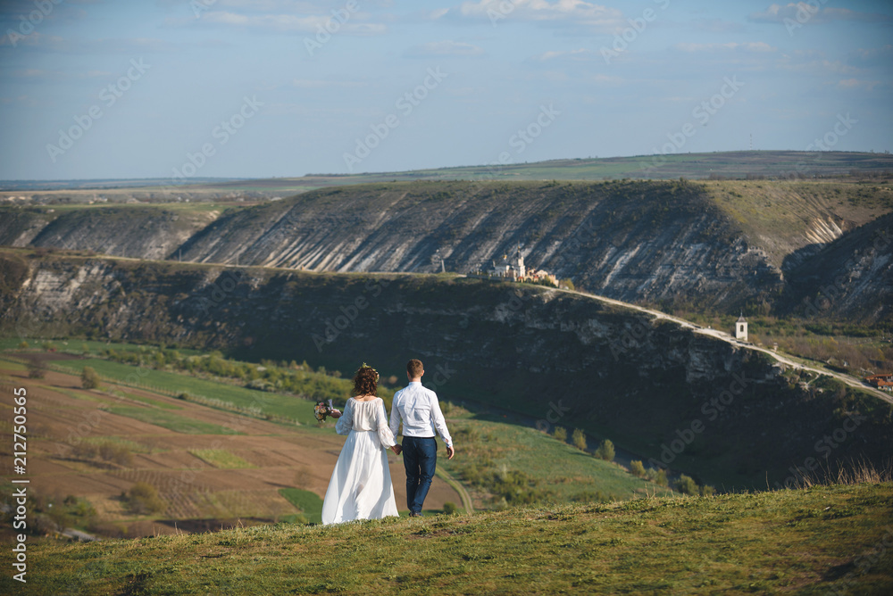 Fototapeta premium Couple Enjoying Landscape