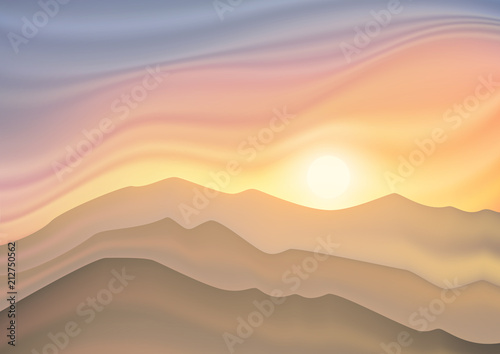 Vector landscape; Sky and dune.