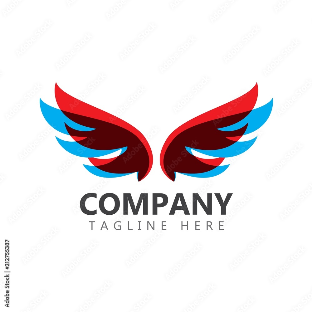 Wings Company Logo Vector Template Design Illustration Wings Company Logo Vector Template Design Illustration