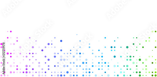White background with colorful dotted pattern.