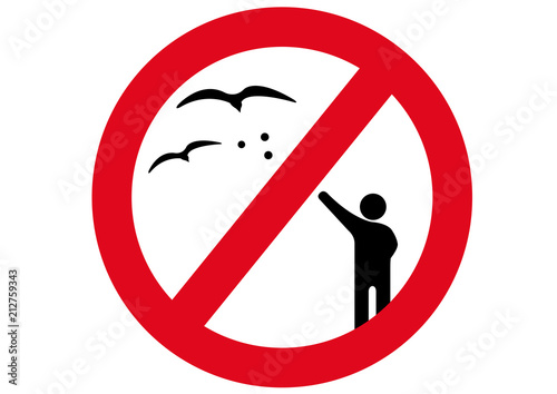 Schild Möwenfüttern verboten