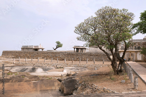 General view of Chandragiri hill temple complex, Sravanabelgola, Karnataka photo