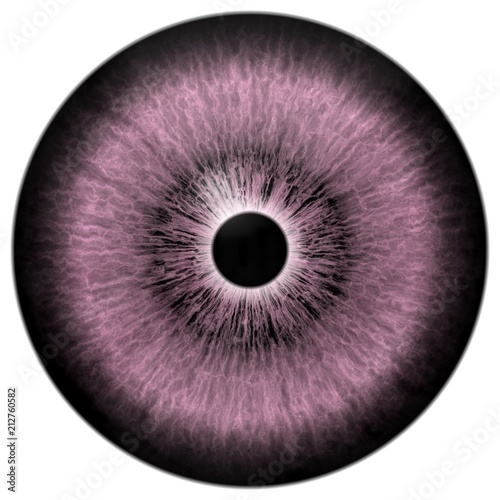 Wolf animal 3d eyeball pink and black color texture