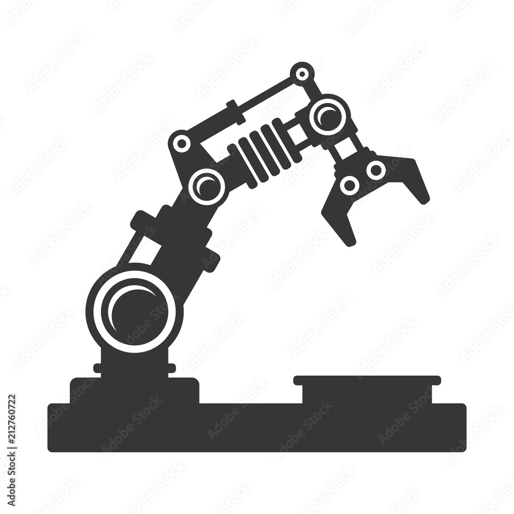 Mechanical Robot Arm Icon. Vector Mechanical Robot Arm Icon. Vector