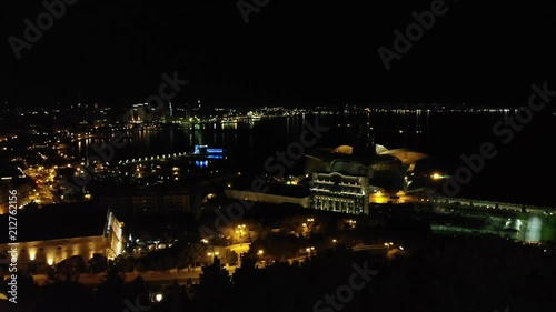 Wallpaper Mural Aerial photography of an illuminated night city. 4k Torontodigital.ca