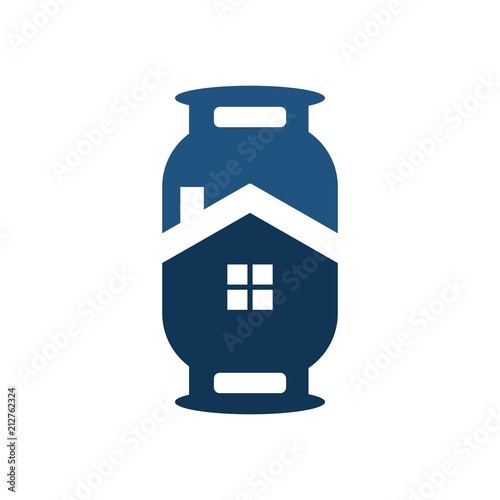 Gas Icon. Cylinder of Tank Logo. power and energy symbol. vector eps 08.