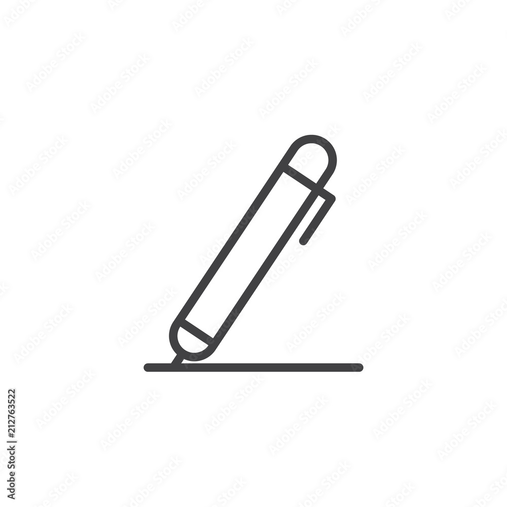 Pen outline icon. linear style sign for mobile concept and web design. ball pen simple line vector icon. Edit symbol, logo illustration. Pixel perfect vector graphics Pen outline icon. linear style sign for mobile concept and web design. ball pen simple line vector icon. Edit symbol, logo illustration. Pixel perfect vector graphics
