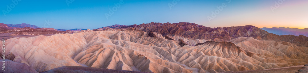 Zabriskie Point at twilight, Death Valley National Park, California, USA