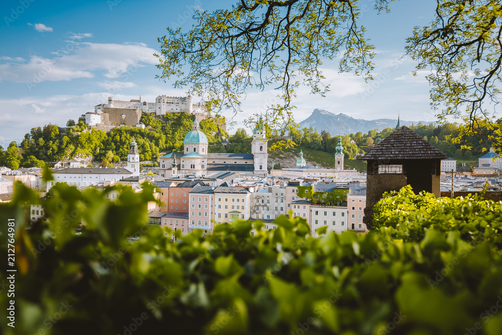 Historic city of Salzburg in summer, Austria