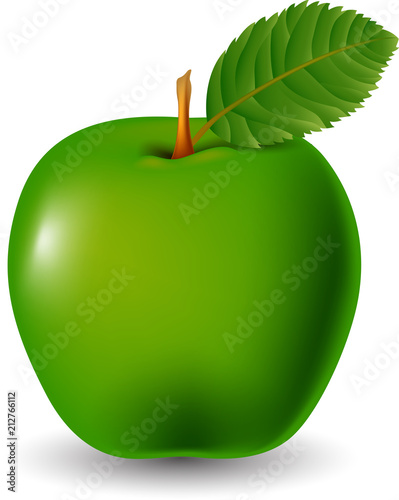 Green Apple isolated on white background