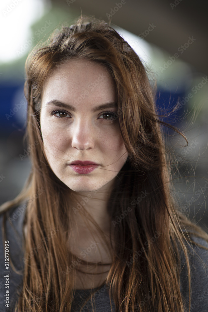 Medium Portrait of a Pretty Girl Looking Confident