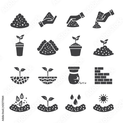 Soil icon set