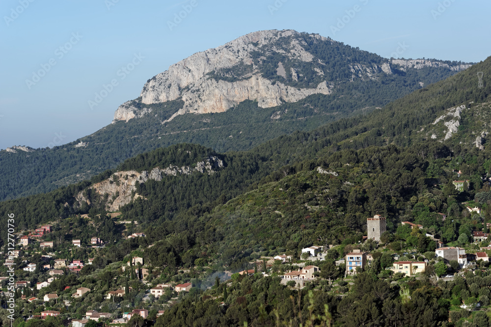 Le Revest village in mountains of  Toulon city