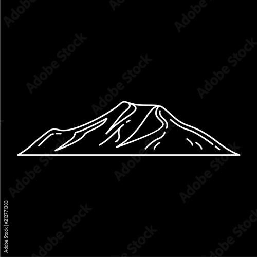 Line art Creative of Mountain Vector Illustration © tasehsinau