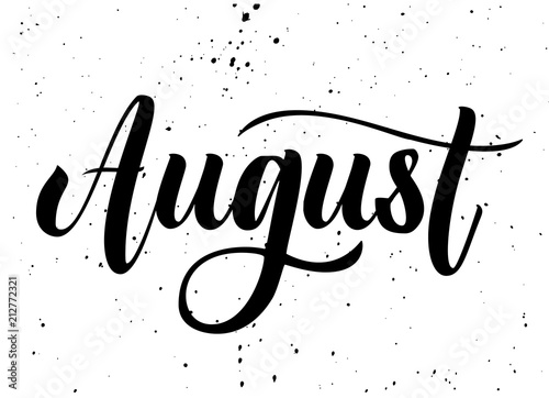August Hand Drawn Lettering.