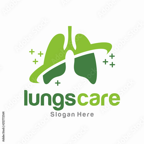 Lung Care Logo Vector Template